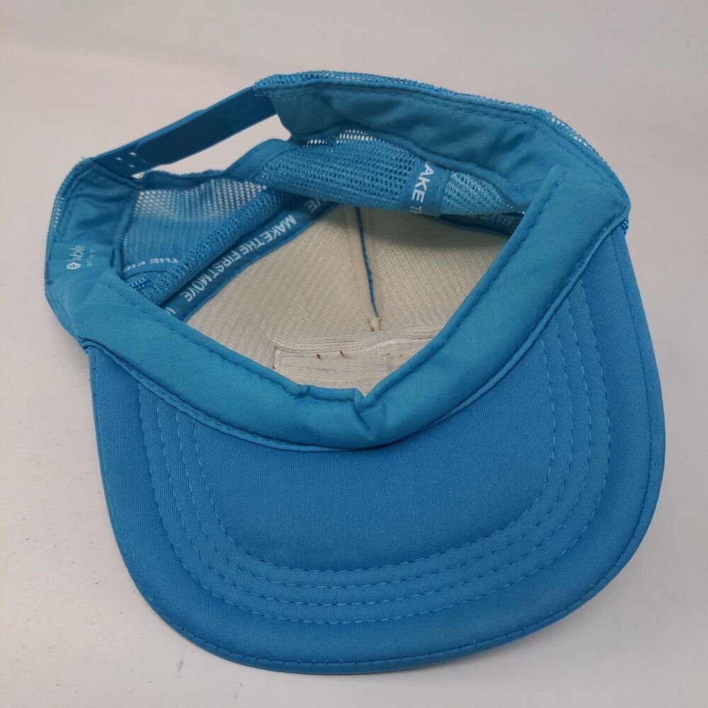 Bumble Bff Snapback Trucker Hat Blue One Size Adjustable Mesh Back Rope - Picture 6 of 7